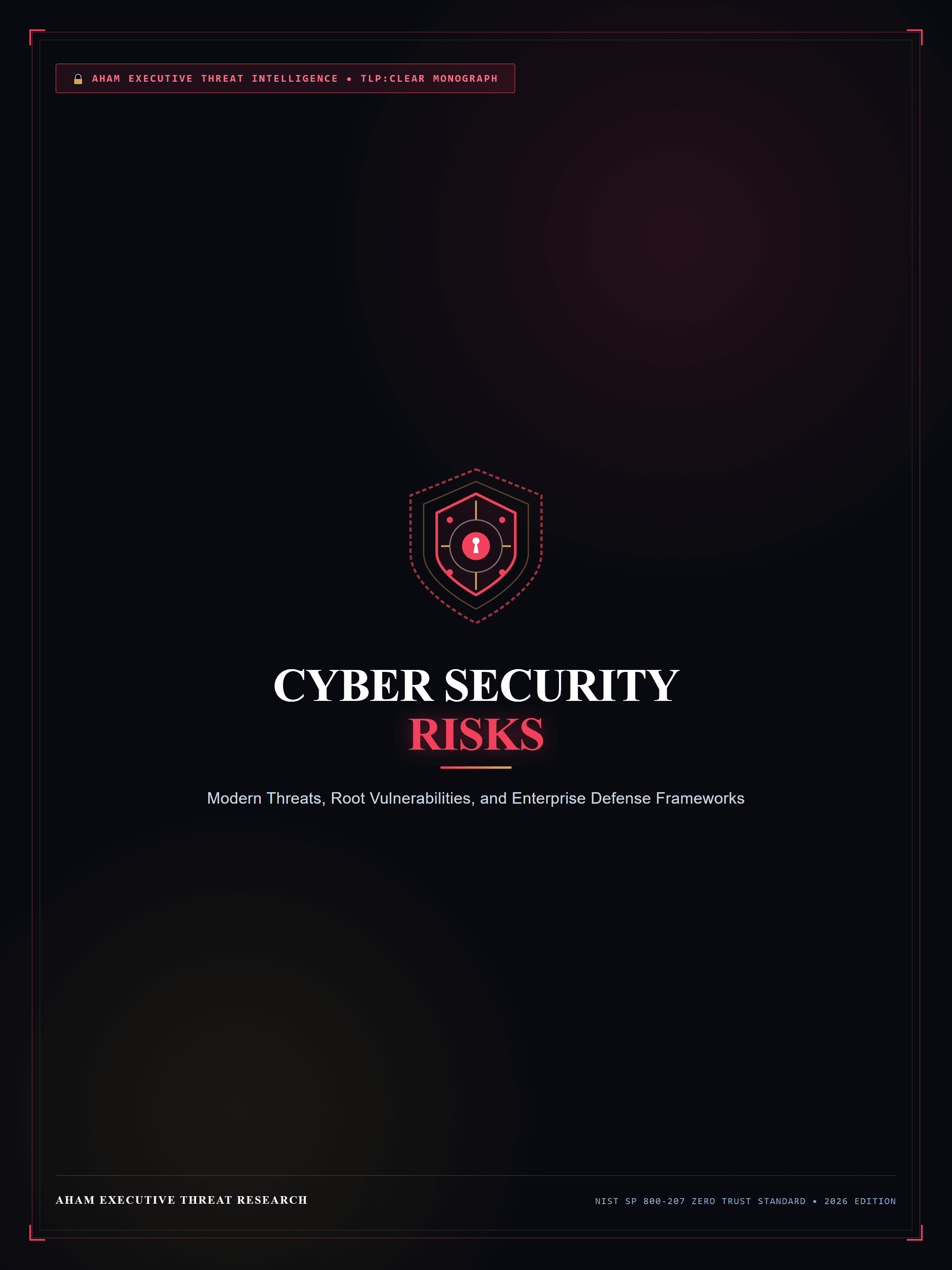 Cyber Security Risks: Executive Threat Intelligence, Forensic Breach Deconstructions, and Zero Trust Defense Architectures cover